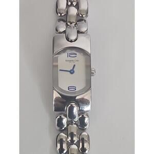 Vtg Kenneth Cole S301 Ladies Watch Blue Hands Free Ship Beautiful New Battery